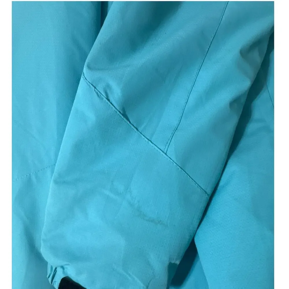 Gemyse Girls Waterproof‎ Winter Jacket Teal Blue Removable Hood Size 10/12